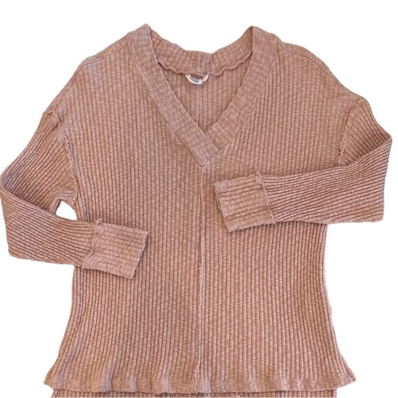Nordstrom Tops - 💥3 for $30💥 | Nordstrom | Caslon | Blush Ribbed Knit Long Sleeve Top | Size XL